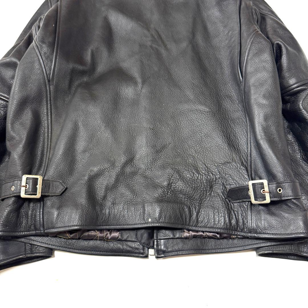 R.B.C レザージャケット ライダース 古着 ブラック XXL 本革