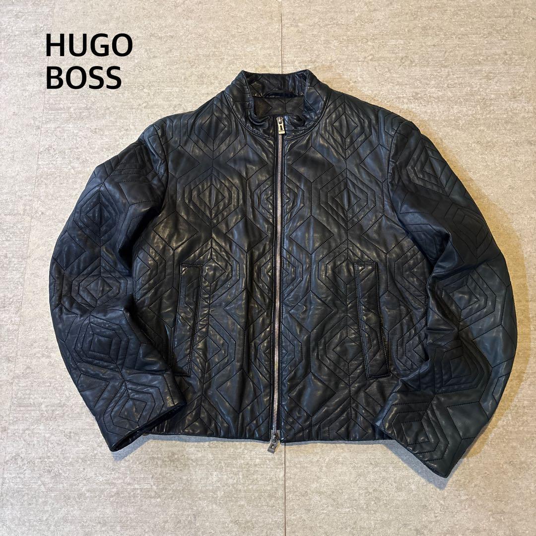 ハヤシ商品 HUGO BOSS ヒューゴボス レザージャケット サイズ46
