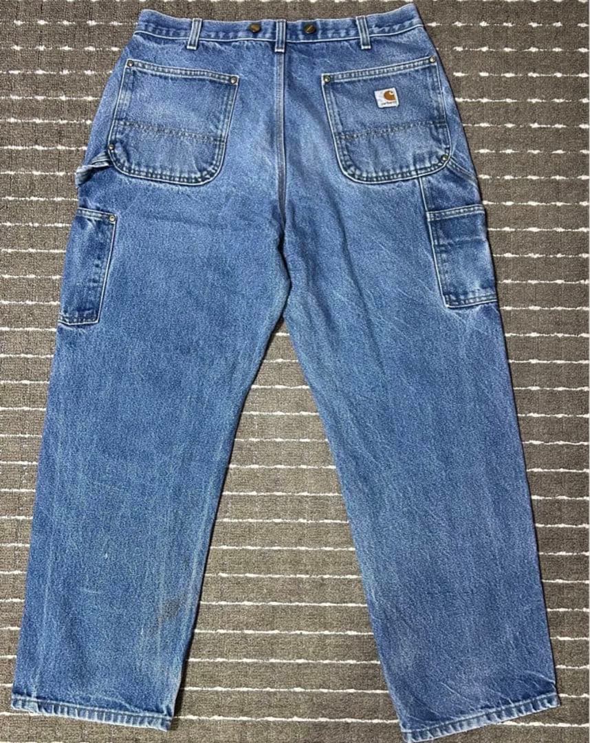 フェード◎ carhartt ダブルニーペインターパンツ デニム denim