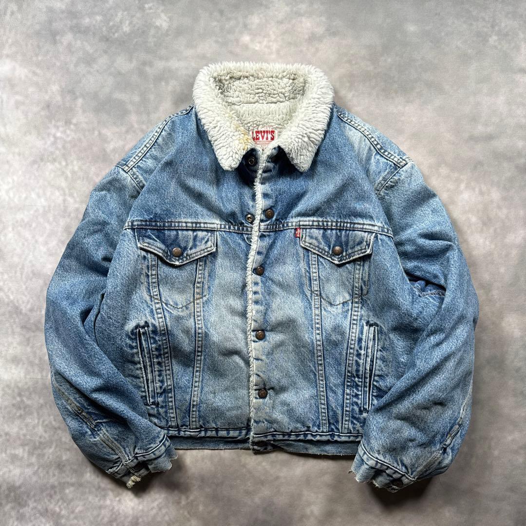 80sUSA製Levi’s70608シェルパ50Rボアトラッカー常田大希 T17