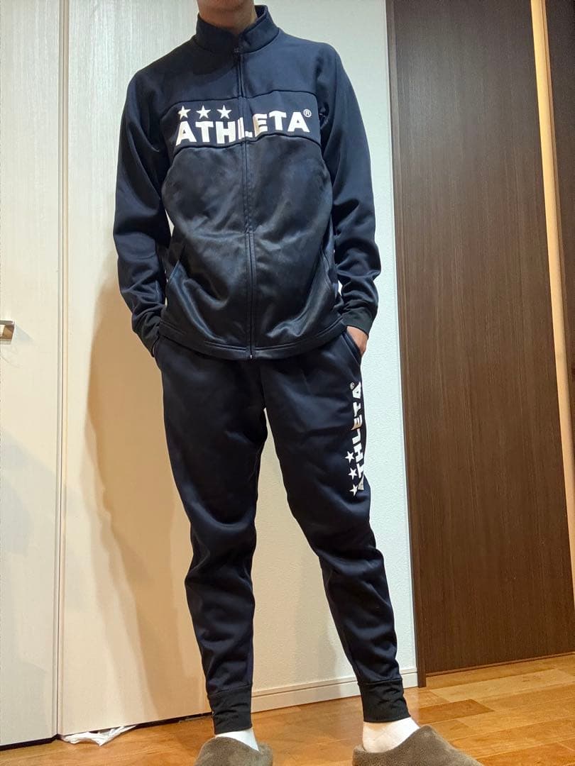 アスレタ ATHLETA ジャージ上下セット ネイビー　Oサイズ　美品