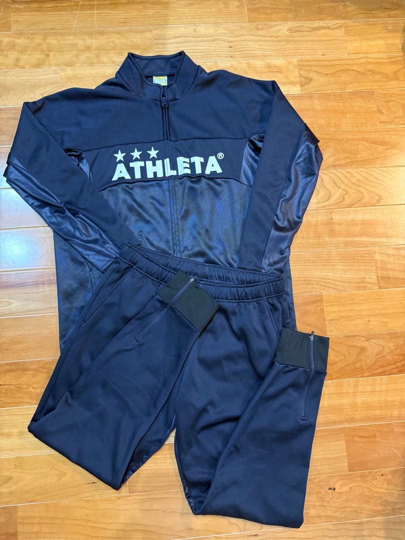 アスレタ ATHLETA ジャージ上下セット ネイビー　Oサイズ　美品