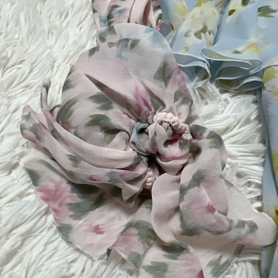 【美品】Blumarine ブルマリン　シルク　ブラウス　総柄　シフォン　花柄