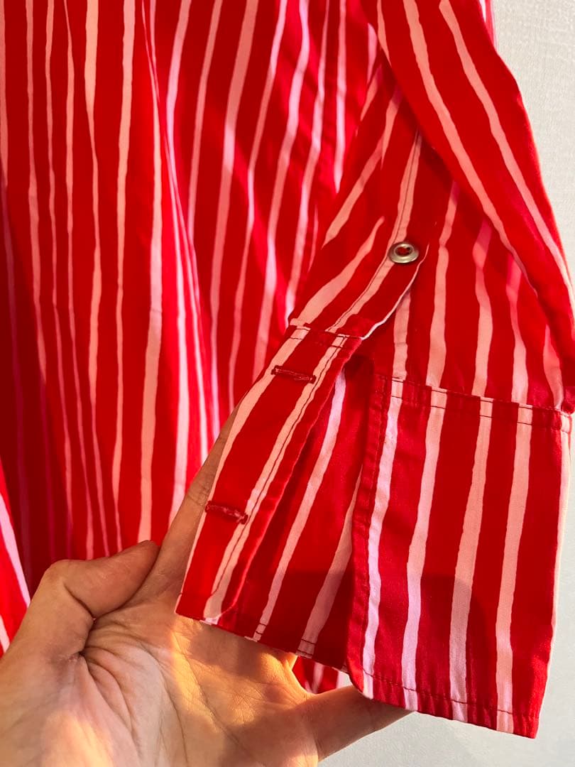 ✨美品✨marimekko ピッコロ長袖チュニックシャツ38 赤・白