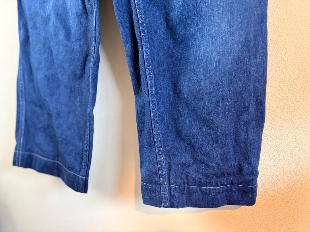 COMOLI デニムワイドパンツ 日本製 100%コットン 　ストレートパンツ