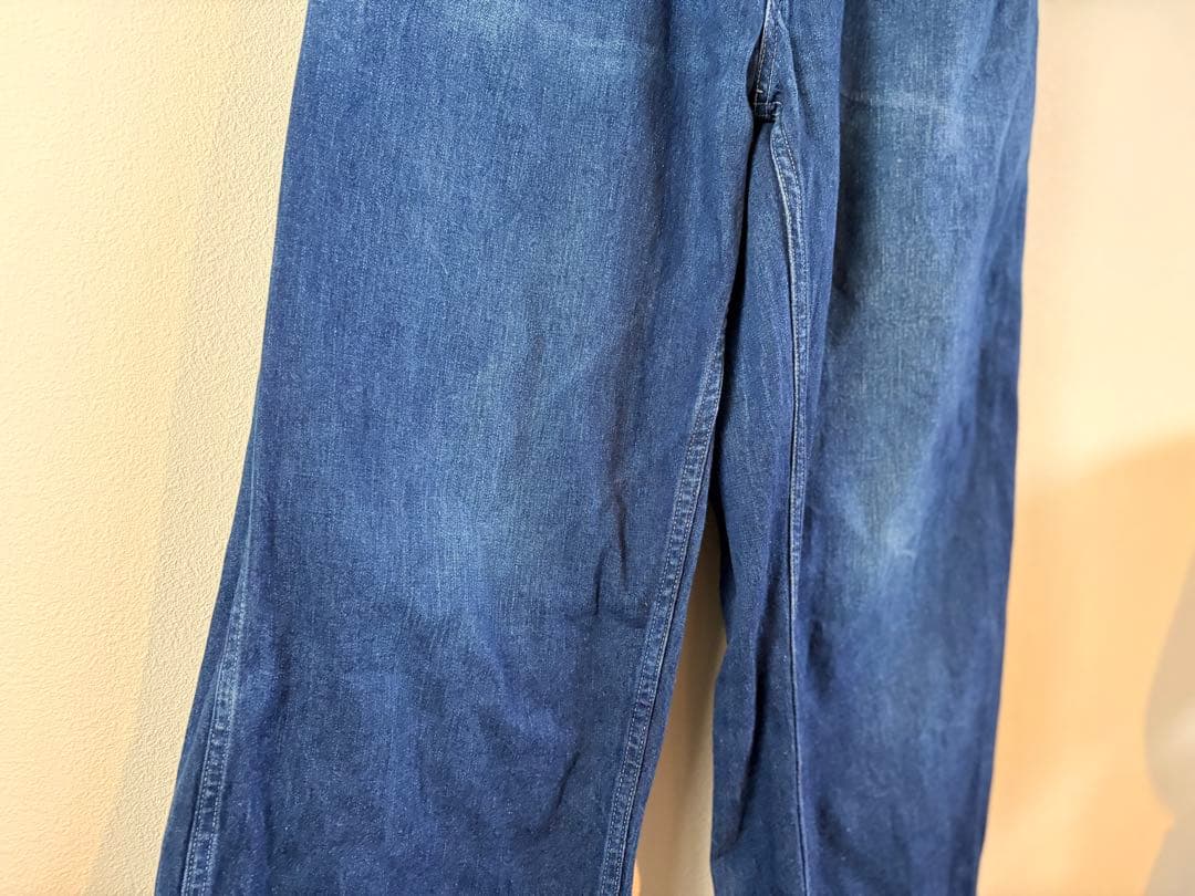 COMOLI デニムワイドパンツ 日本製 100%コットン 　ストレートパンツ