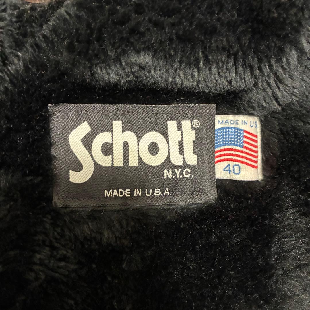 Schott AT101 USA製 40 美品 ライナー付