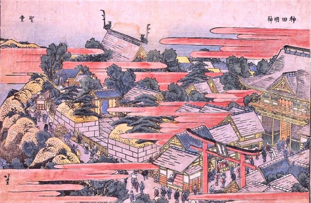 葛飾北斎画　絵本「東都名所図絵」　江戸版の越前和紙複製　全11点（表紙とも）