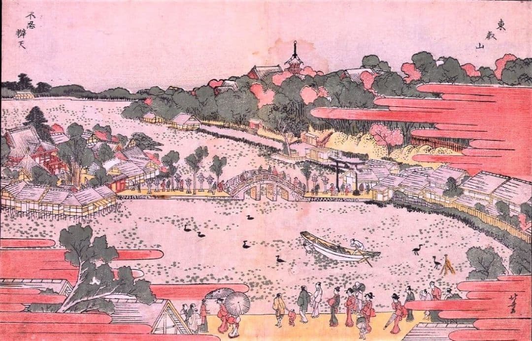葛飾北斎画　絵本「東都名所図絵」　江戸版の越前和紙複製　全11点（表紙とも）