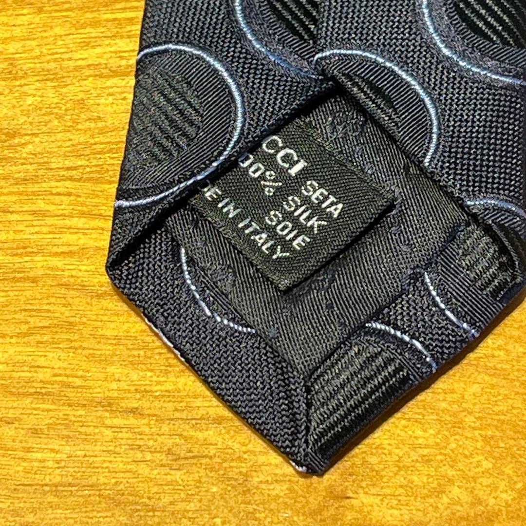 Gucci シルク ネクタイ 円形模様