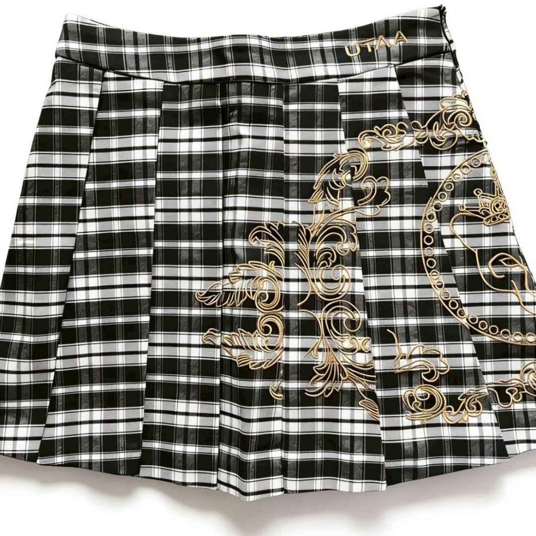 新品　UTAA　ユタ　ゴルフ　チェックスカート　M