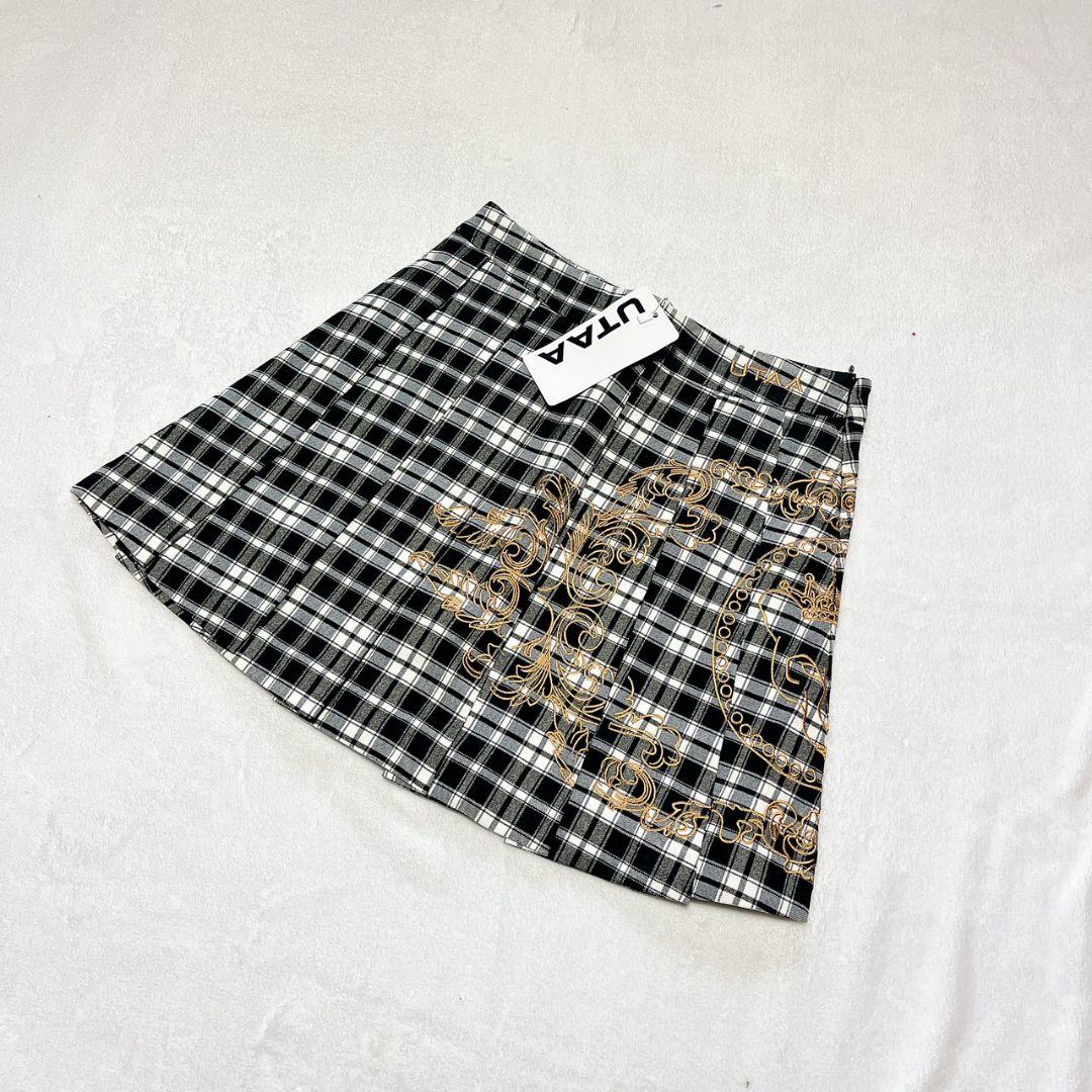 新品　UTAA　ユタ　ゴルフ　チェックスカート　M