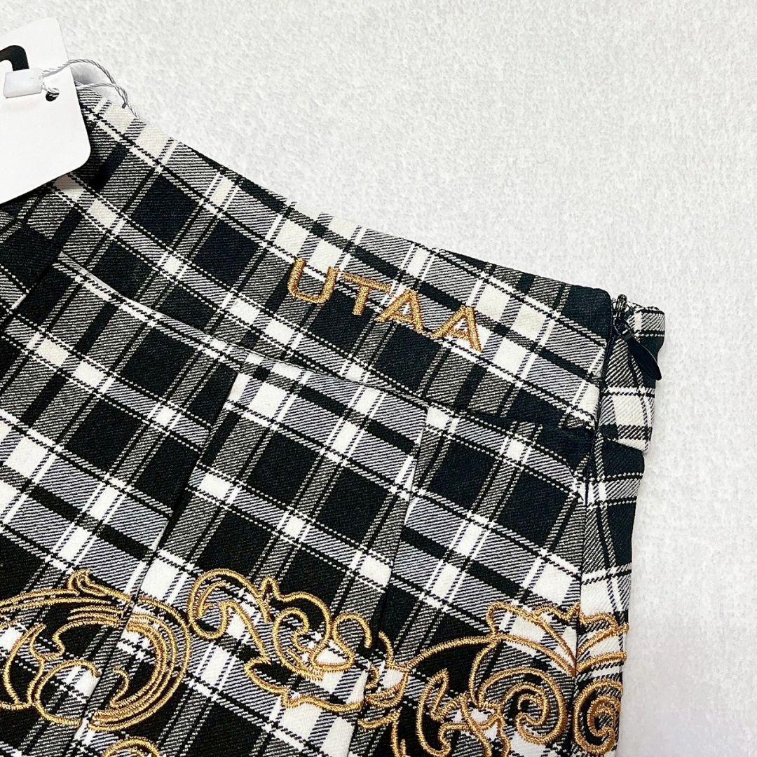 新品　UTAA　ユタ　ゴルフ　チェックスカート　M