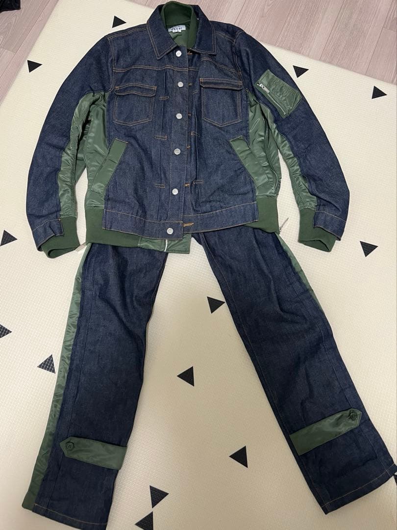 や*ー様 美品sacai×a.p.c2021ssデニムセットアップ