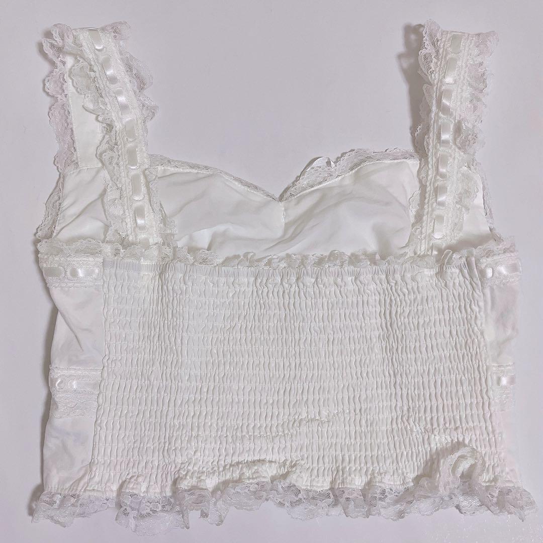 トップス TreatUrself angel ribbon lace bustier