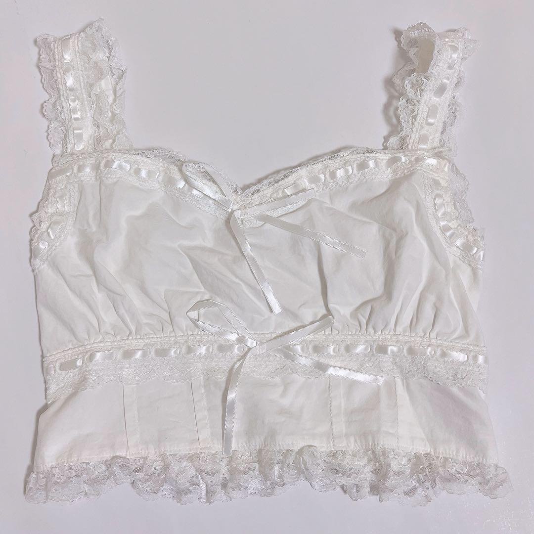 トップス TreatUrself angel ribbon lace bustier