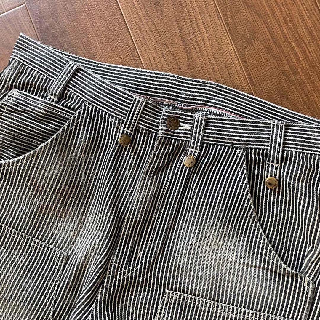 SWAGGER ダブルニー ヒッコリー ダメージ加工 ワークパンツ　30