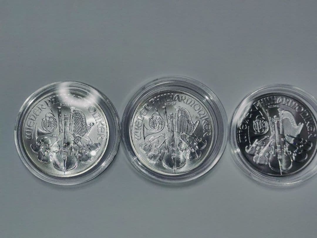 ウィーン・フィルハーモニー 銀貨 3枚セットケース付き