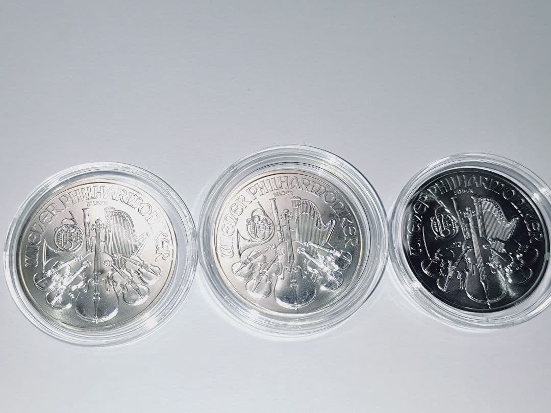 ウィーン・フィルハーモニー 銀貨 3枚セットケース付き