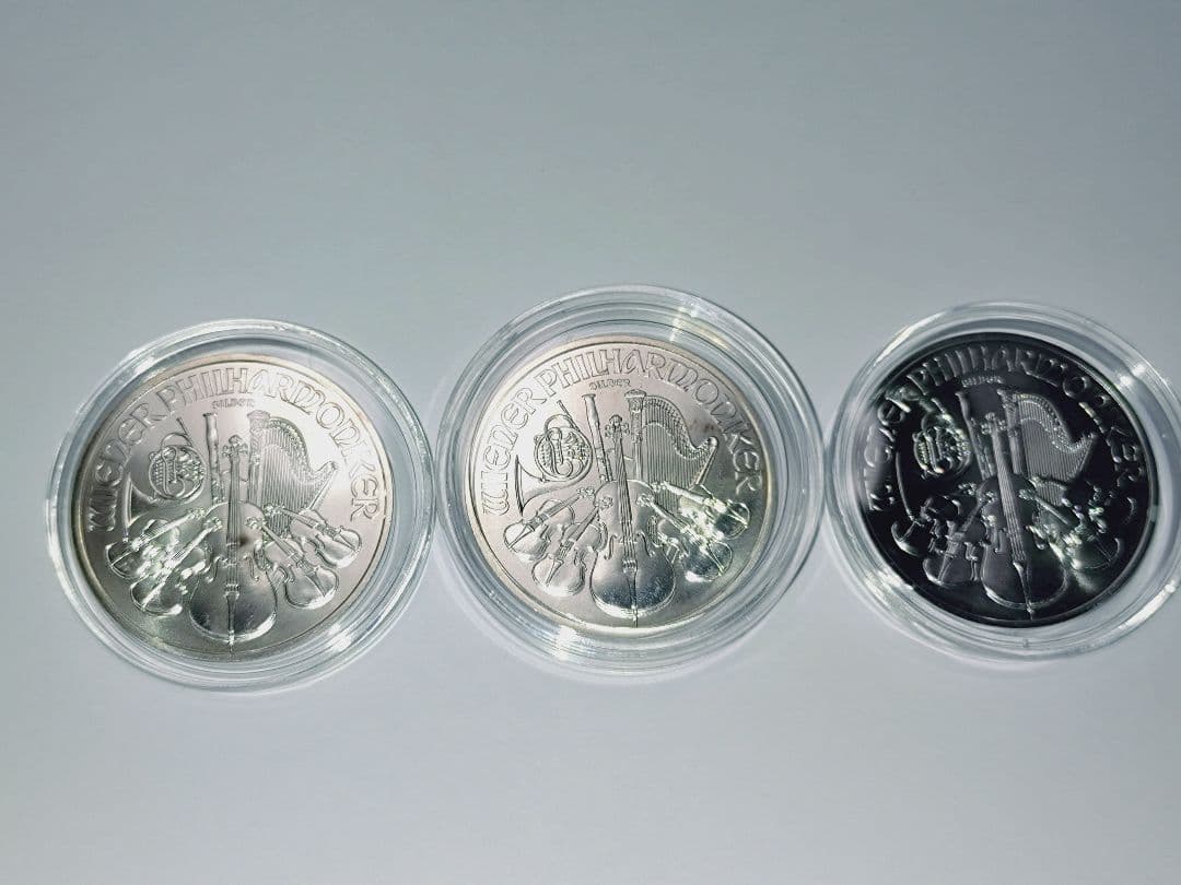 ウィーン・フィルハーモニー 銀貨 3枚セットケース付き