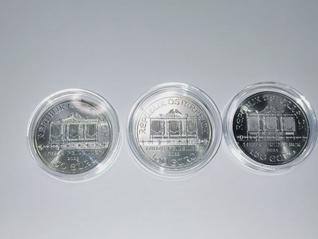 ウィーン・フィルハーモニー 銀貨 3枚セットケース付き