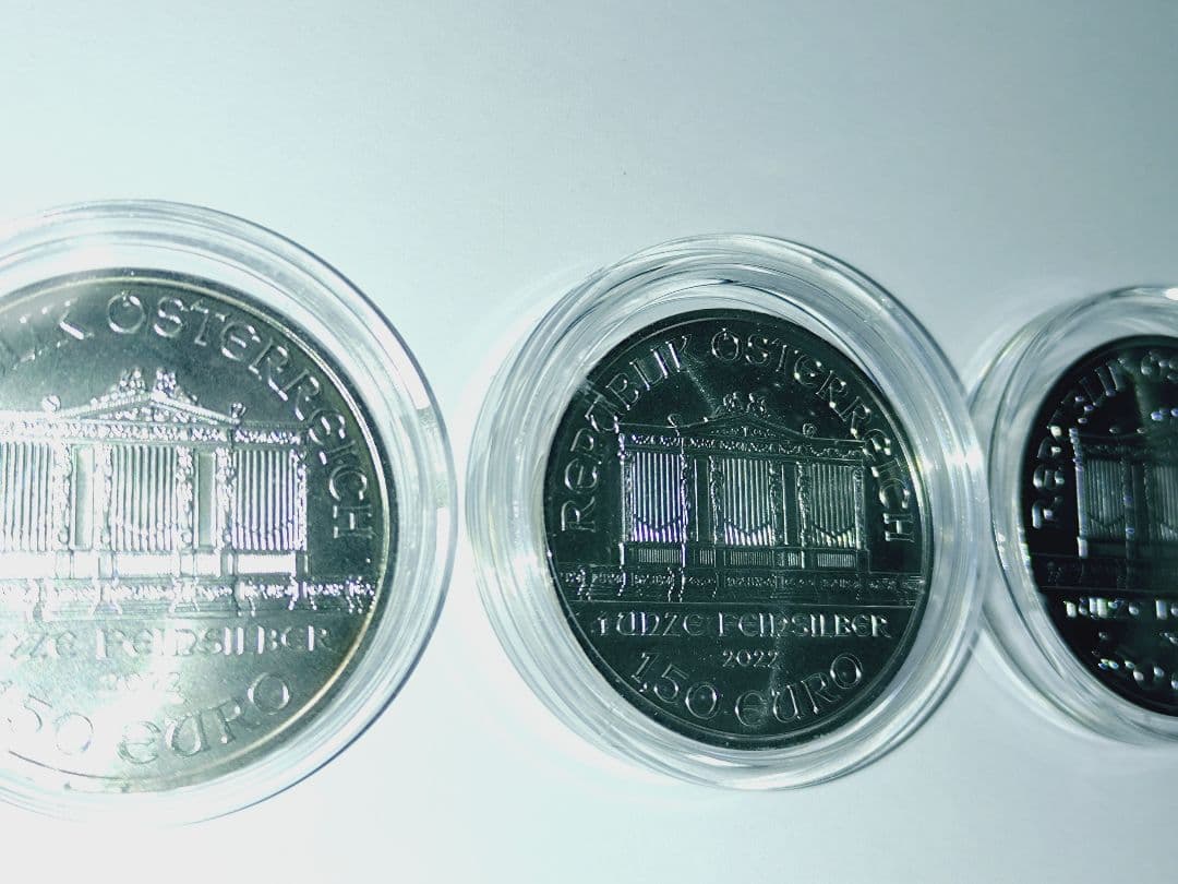 ウィーン・フィルハーモニー 銀貨 3枚セットケース付き