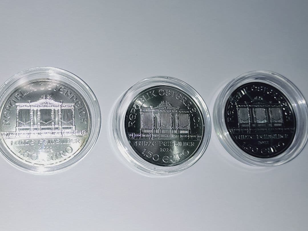 ウィーン・フィルハーモニー 銀貨 3枚セットケース付き