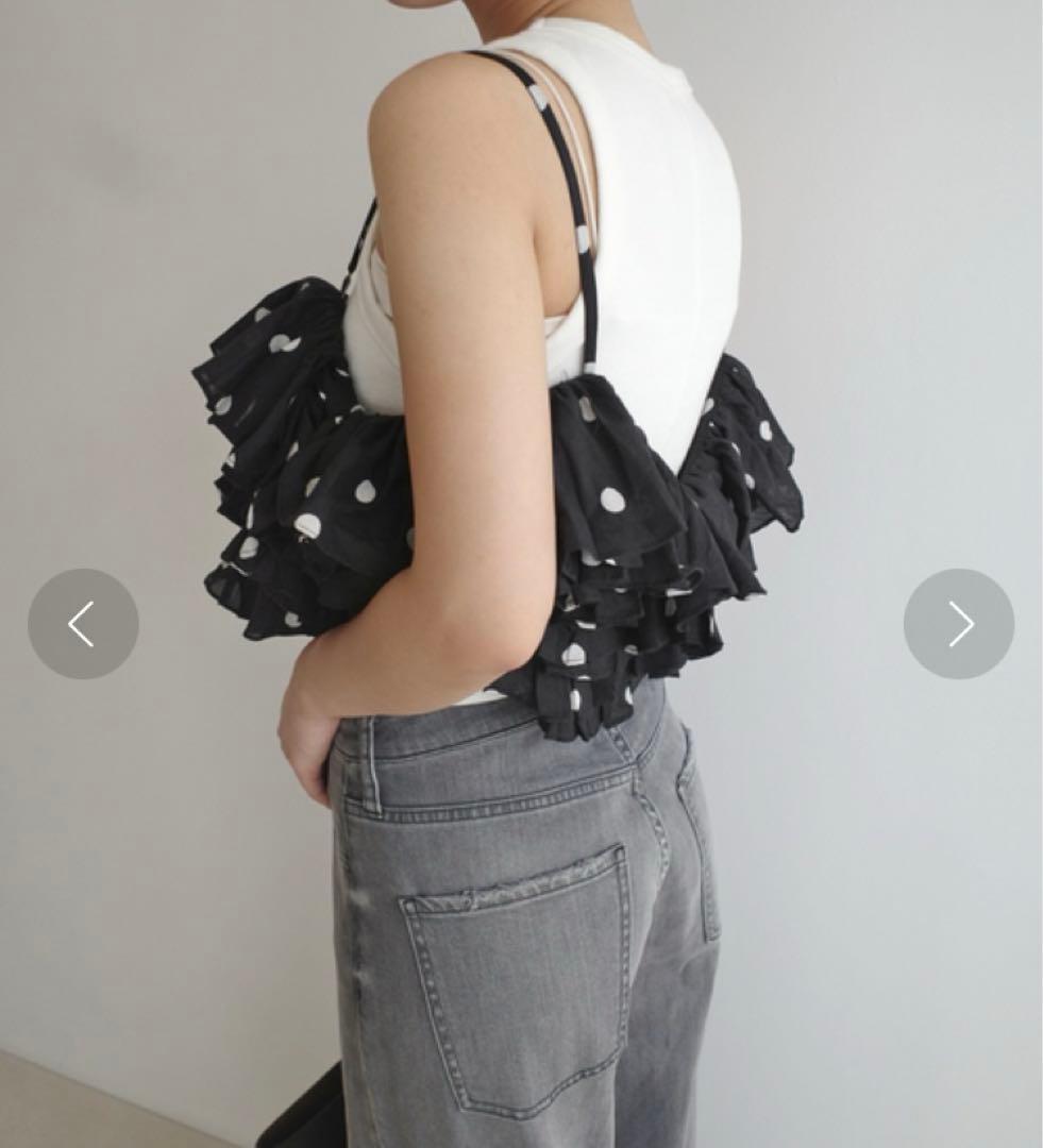 crinkle crinkle crinkle ドットフリルキャミ
