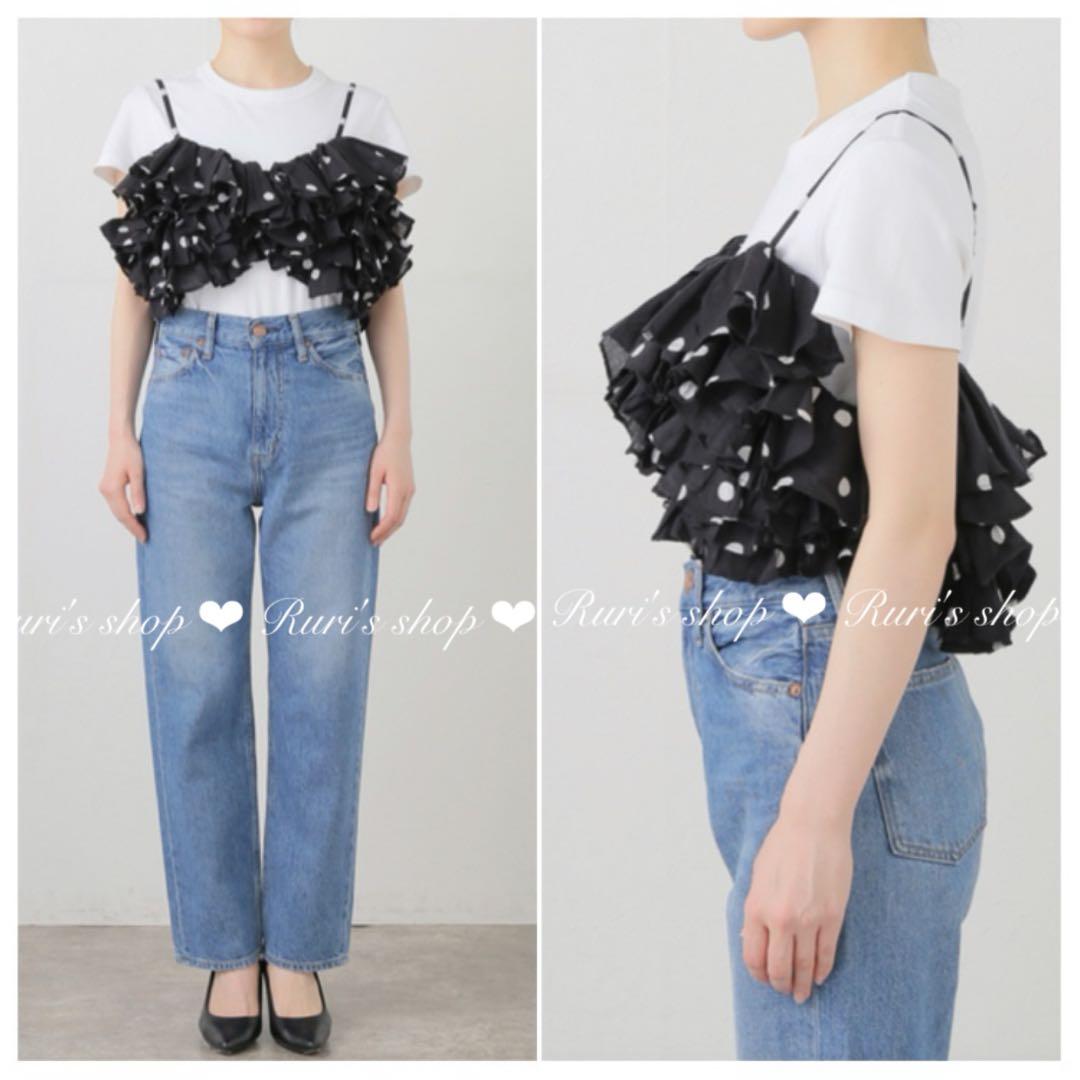 crinkle crinkle crinkle ドットフリルキャミ