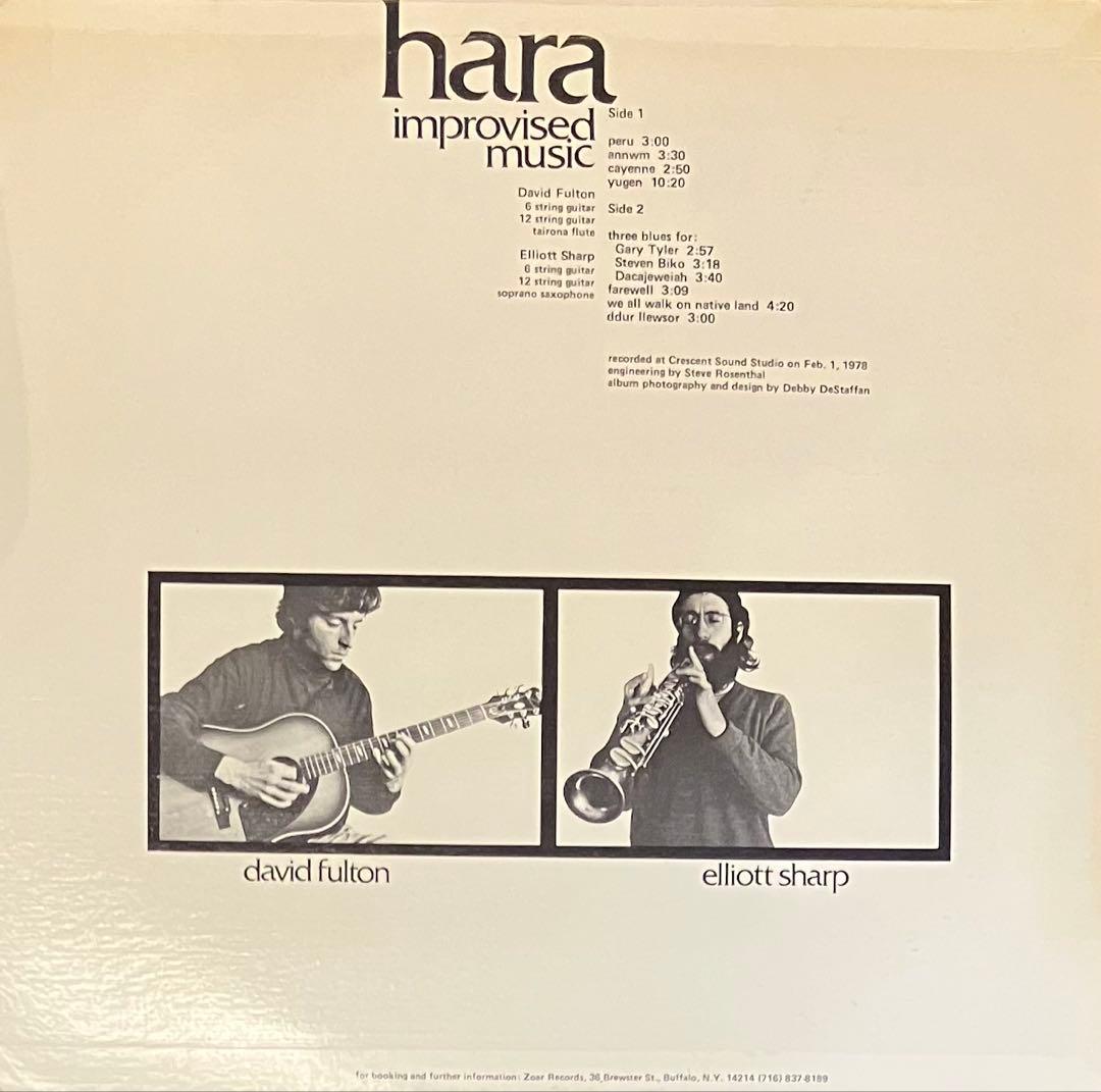 洋楽 David Fulton / Elliott Sharp - Hara