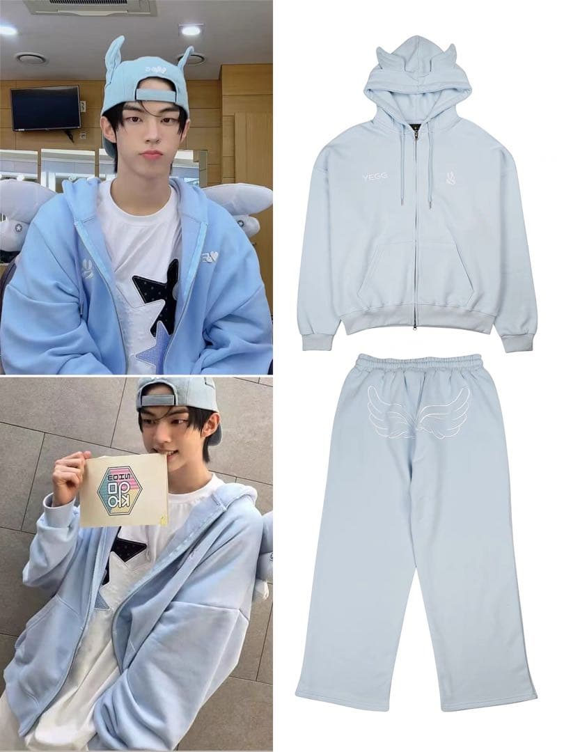 新品タグ付き YEGG Wing hoodie パーカー フーディー グレー