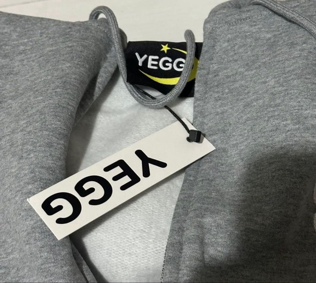 新品タグ付き YEGG Wing hoodie パーカー フーディー グレー