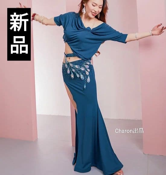 ★新品★ベリーダンス衣装ドレス　トップス　スカート　レッスン着ウェア練習着セット