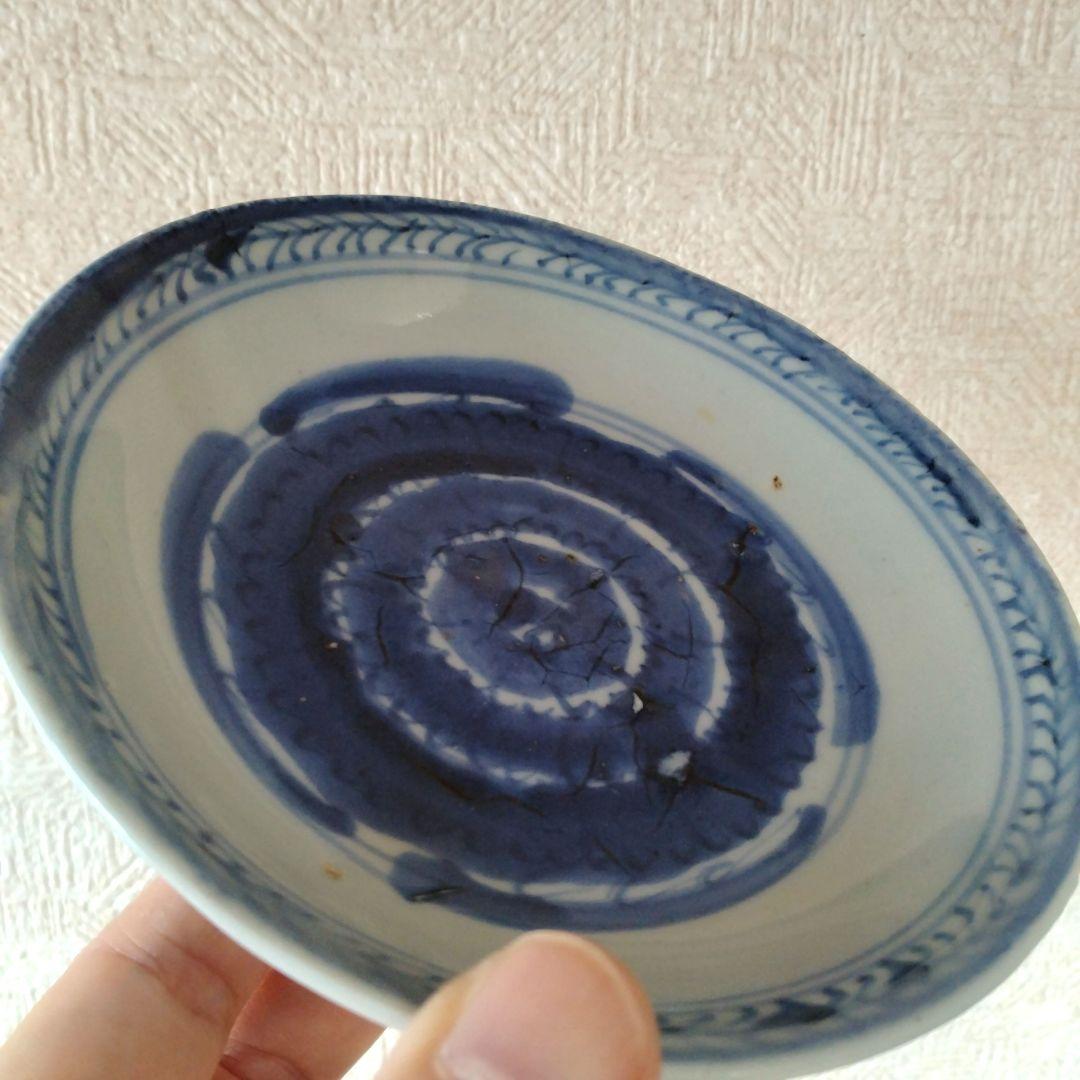 【秋の感謝セール！本日までです！】中国古玩青花染付菊花皿