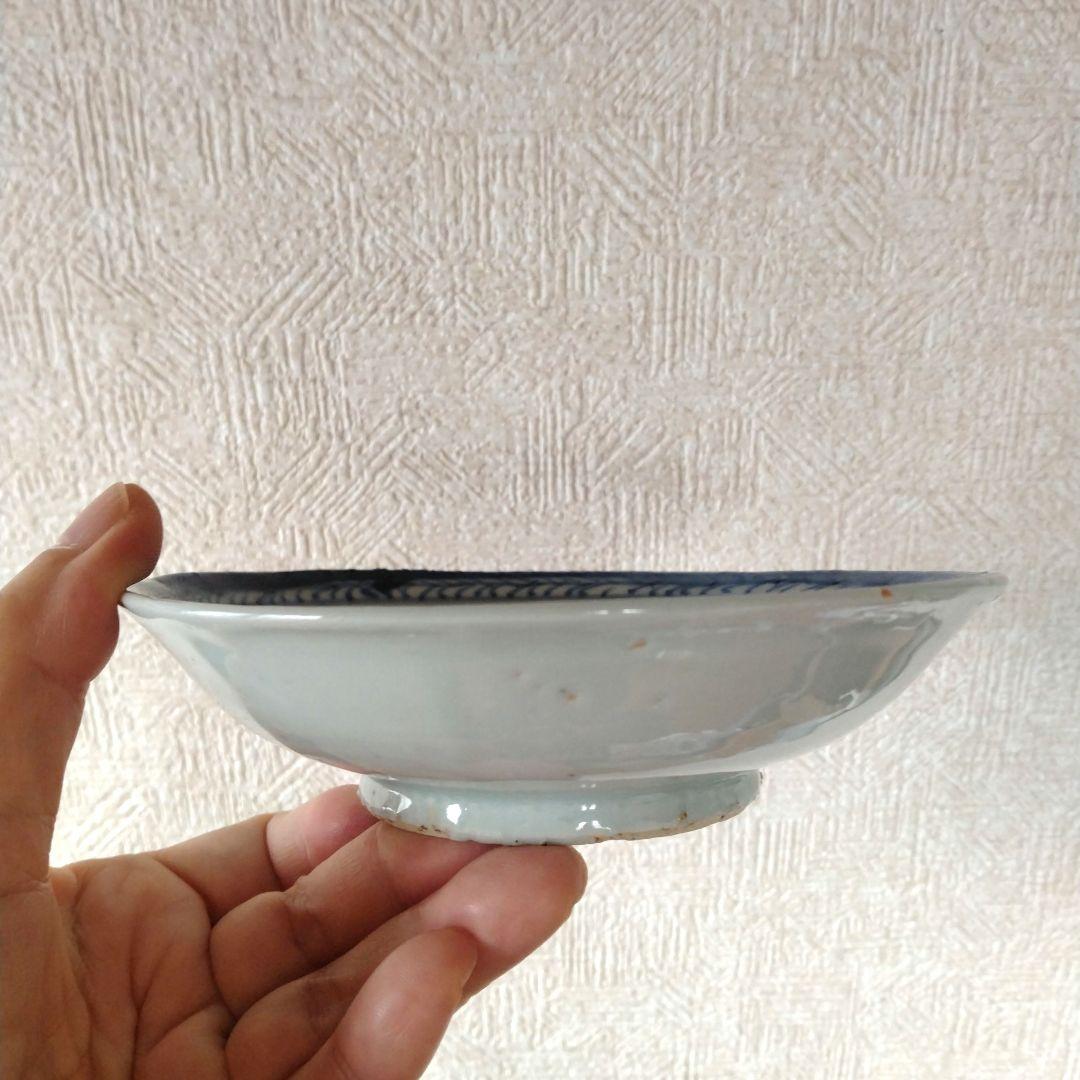 【秋の感謝セール！本日までです！】中国古玩青花染付菊花皿