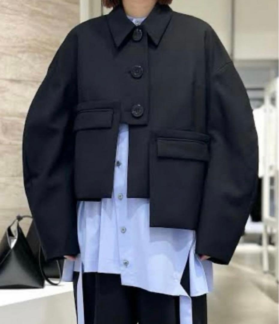 ENFOLDエンフォルド　SOUTIEN-COLLAR SHORT-JACKET