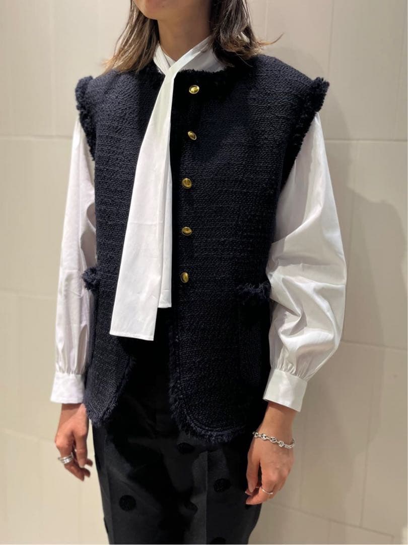 新品✨トゥモローランド ブークレーファンシー クルーネックジレ セレモニー
