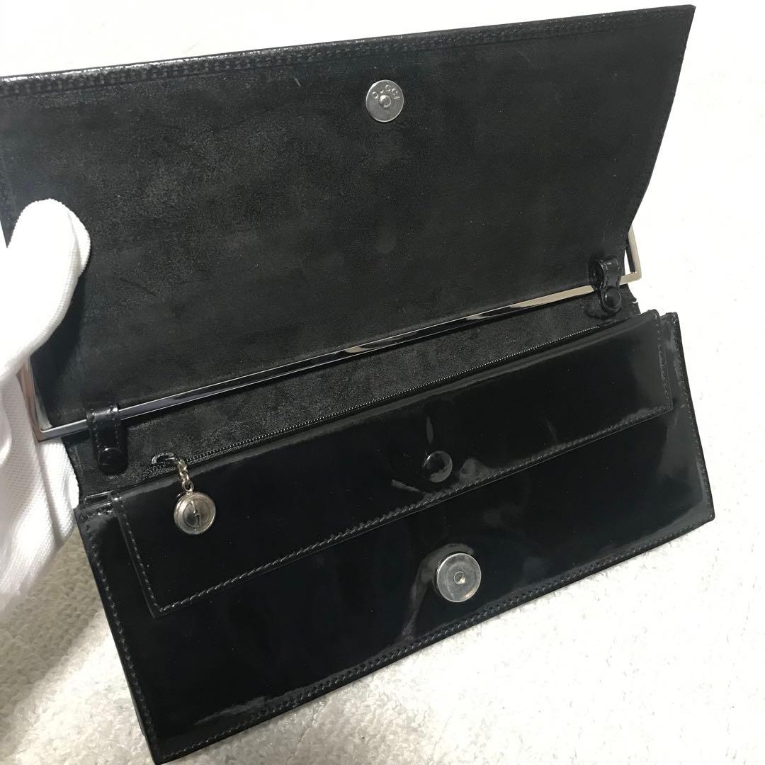 グッチ［パーティバッグ］2way　ハンドバッグ　クラッチ　エナメル　ポーチ