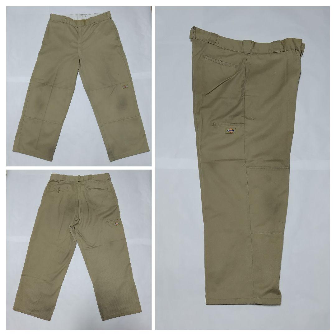 90s USA製 Dickies ダブルニー 圧着タグ 85283 バギーパンツ