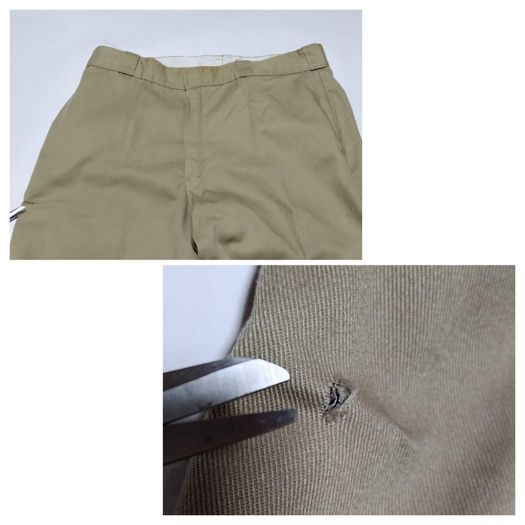 90s USA製 Dickies ダブルニー 圧着タグ 85283 バギーパンツ