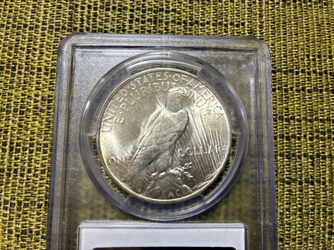 【PCGS鑑定済】1923年 アメリカ ピースダラー 1ドル銀貨 MS62