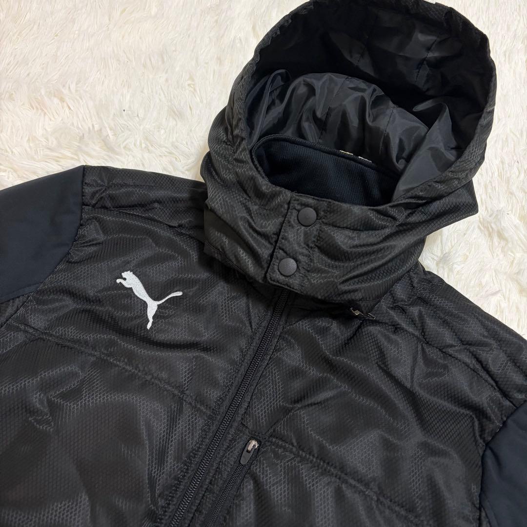 極美品 PUMA キングカズコレクション 2way 撥水 ベンチコート ブラック
