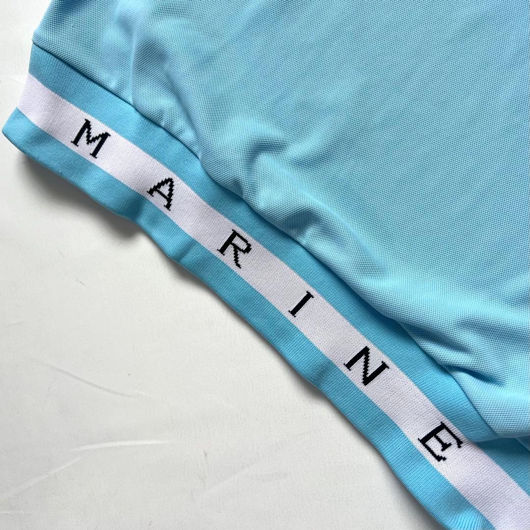 MUTA MARINE GOLF ムータ　ヘムリブ　メンズ　水色　ゴルフ　シャツ