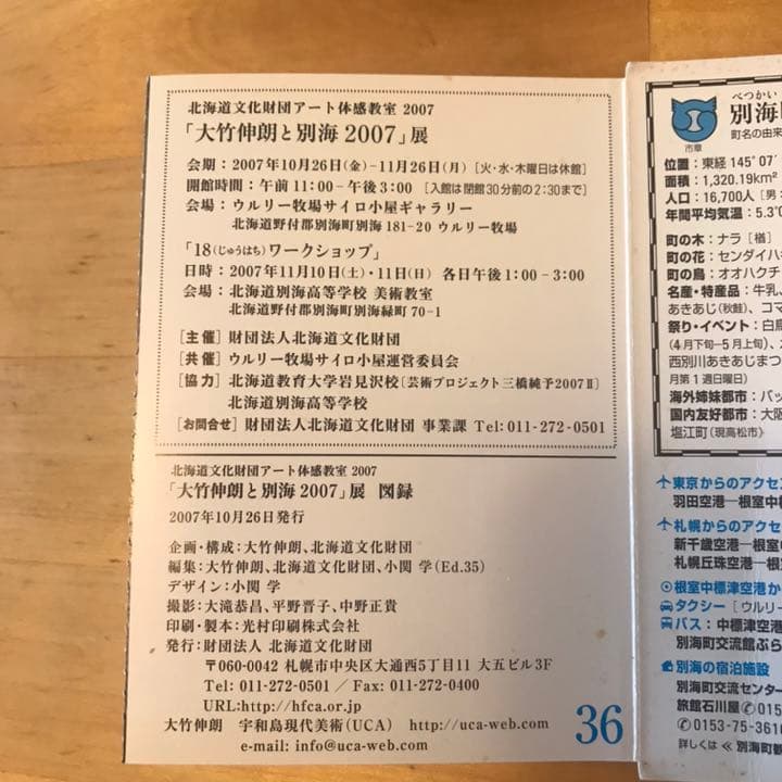 「大竹伸朗と別海 2007」図録　非売品　激レア【送料込みにしました】