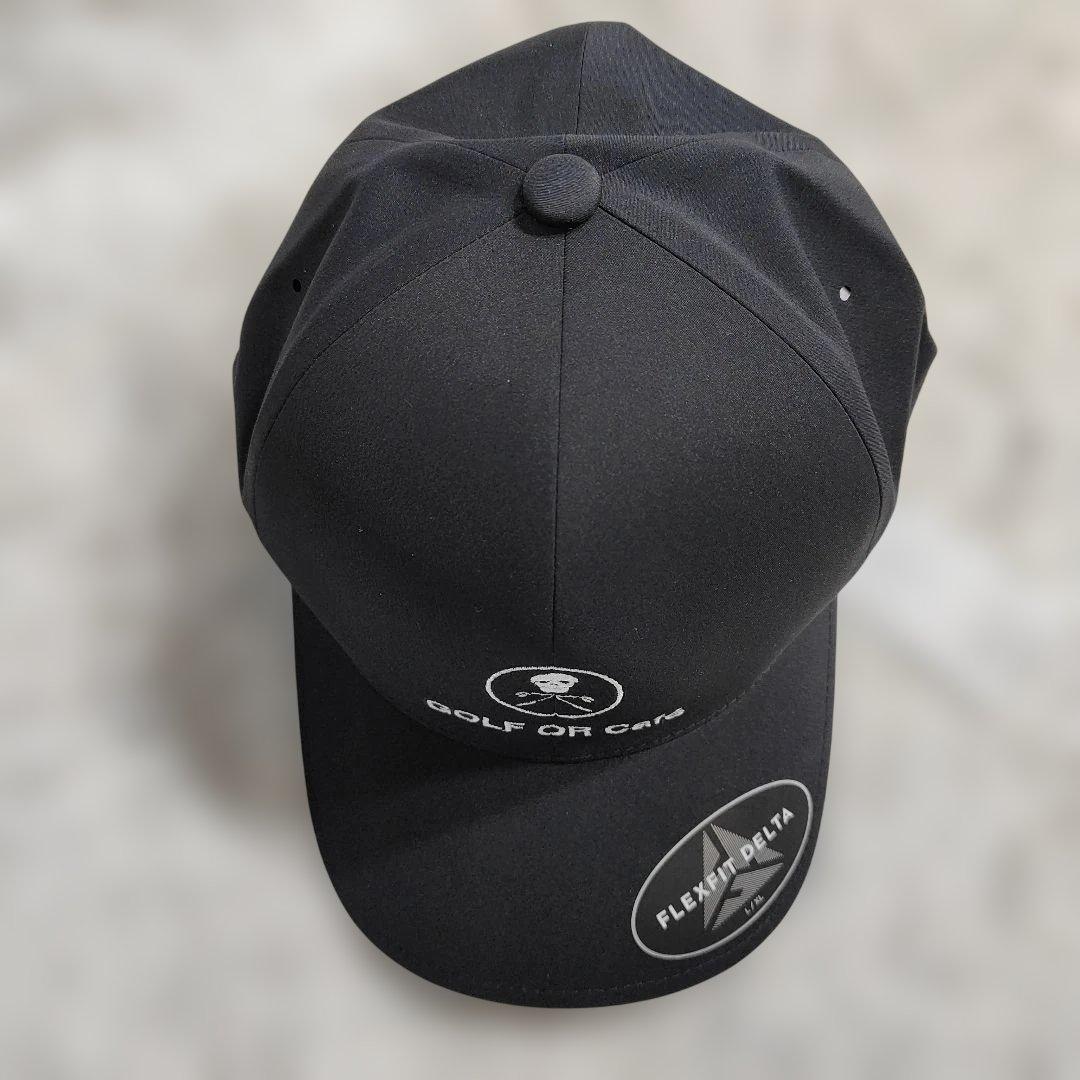 【新品タグ付】マークアンドロナ スカルロゴ GOLF OR Cafe黒 L/XL