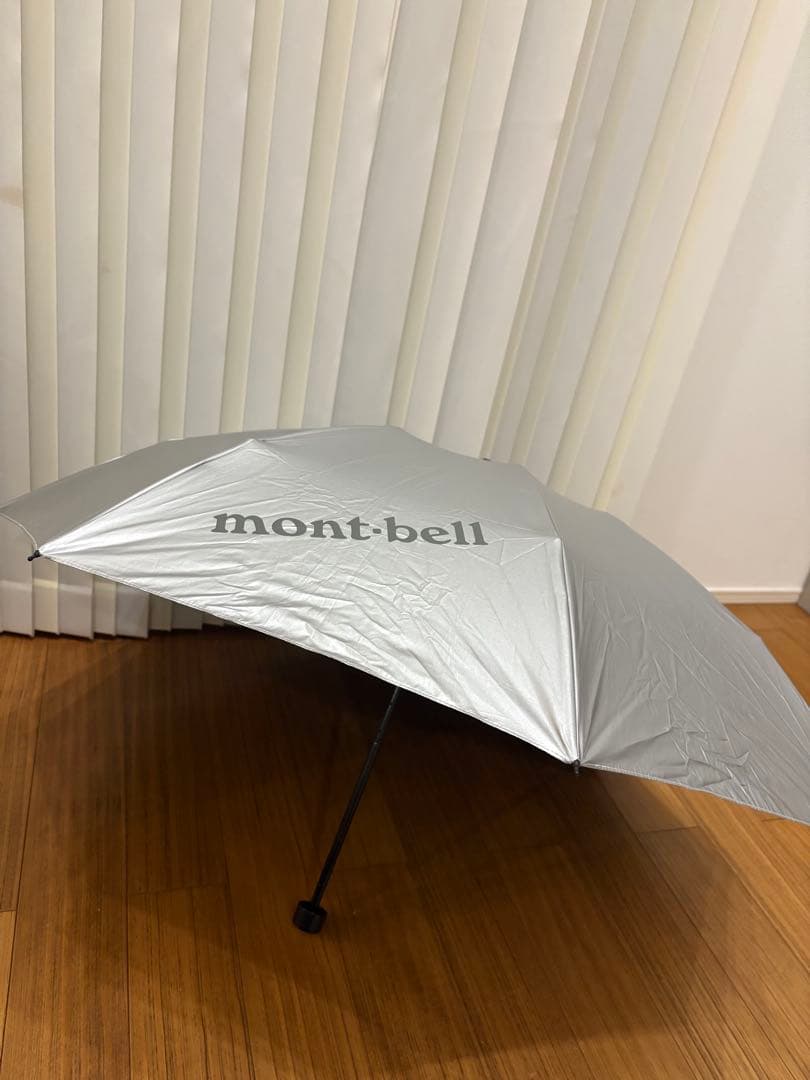 mont-bell 折りたたみ日傘 シルバー　サンブロックアンブレラ　晴雨兼用
