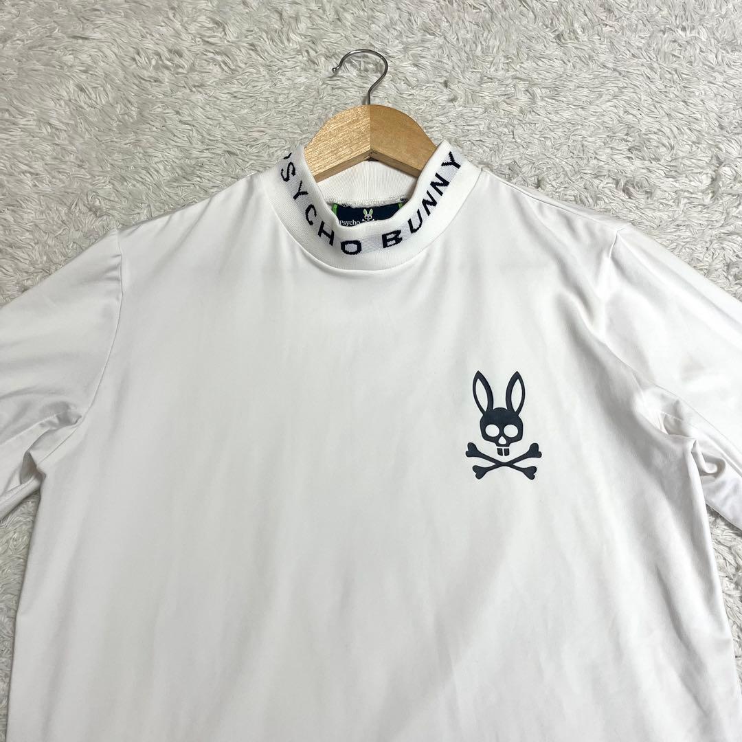 ✨美品✨サイコバニー ゴルフウェア モックネック 長袖 白 胸元ロゴ