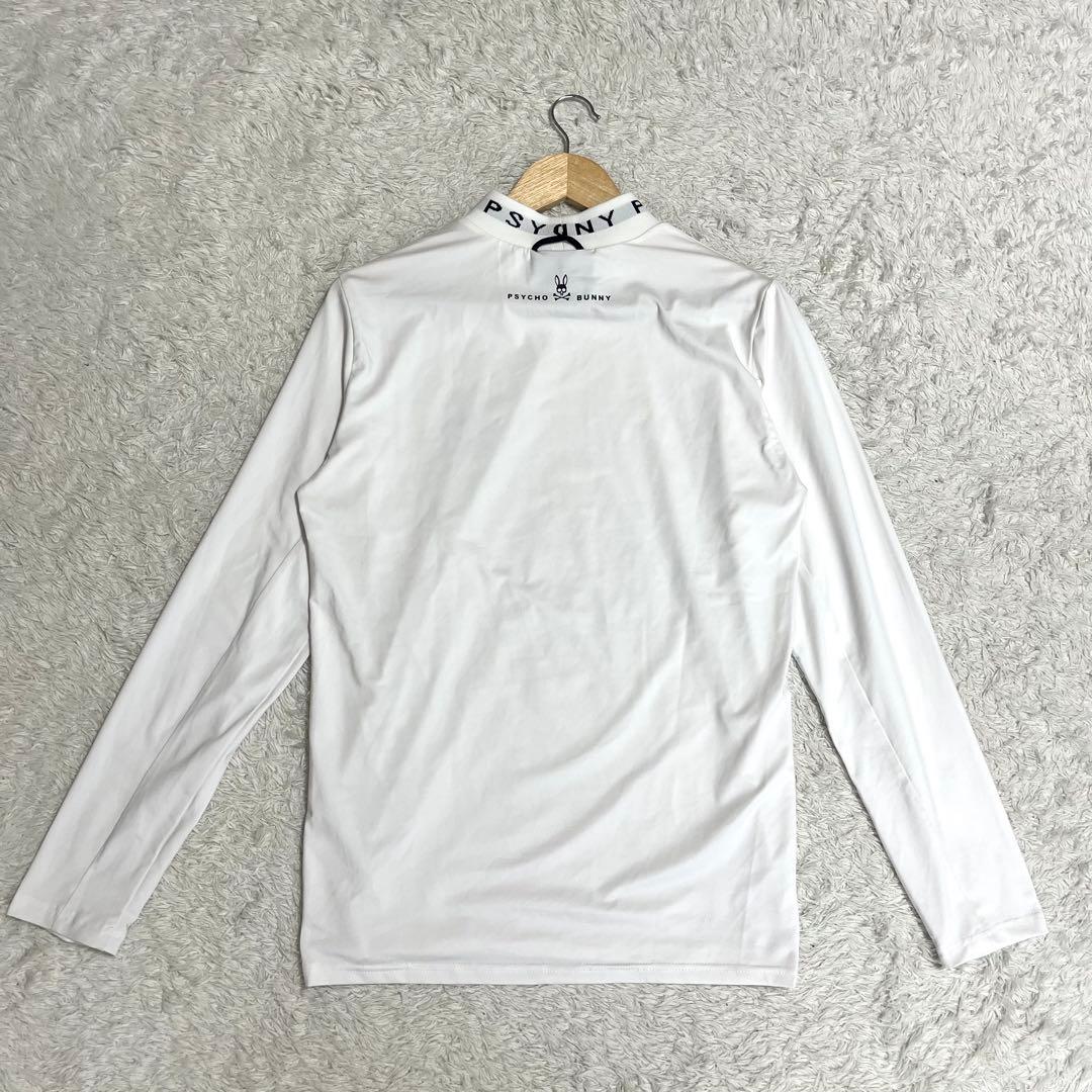 ✨美品✨サイコバニー ゴルフウェア モックネック 長袖 白 胸元ロゴ