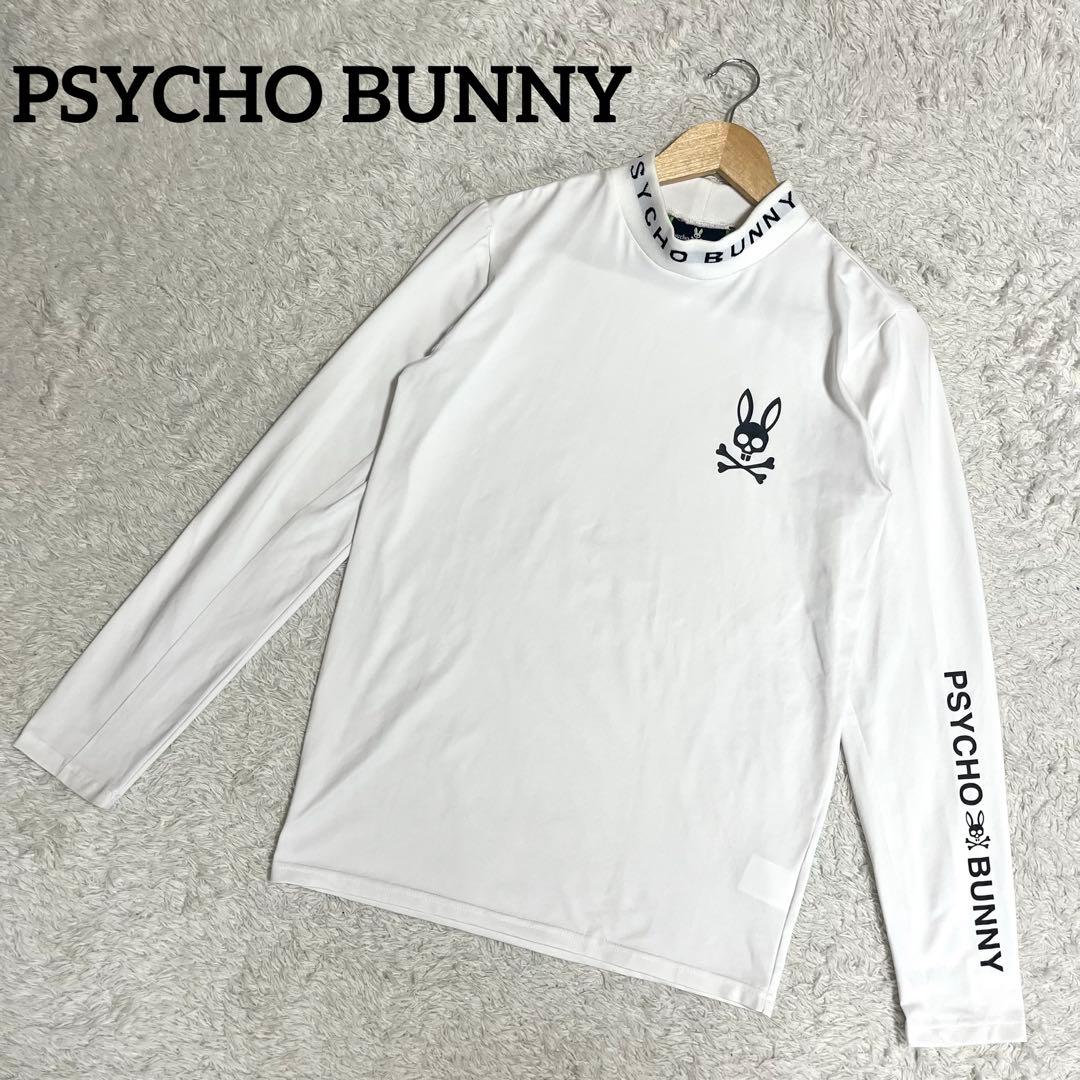 ✨美品✨サイコバニー ゴルフウェア モックネック 長袖 白 胸元ロゴ