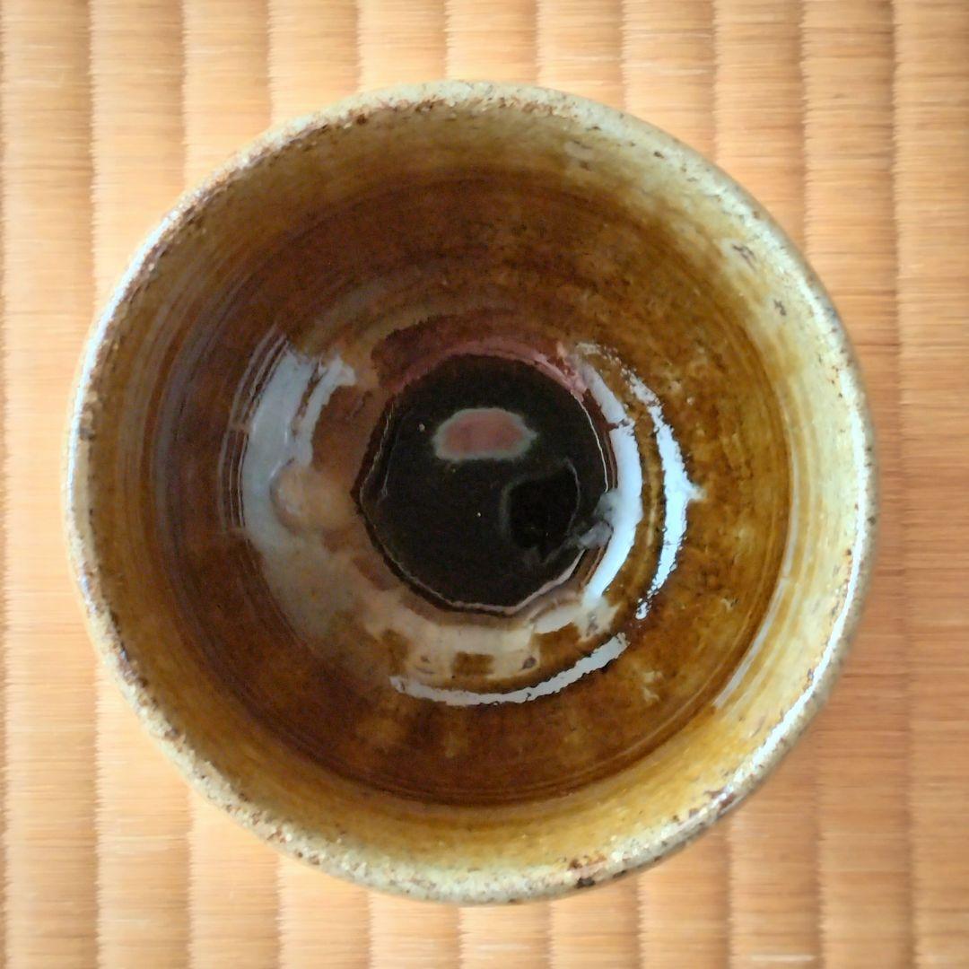 窯変朝鮮唐津茶碗 筒茶碗　西岡小十作